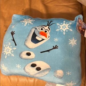 Disney Frozen II Blue Pillow with Anna and Elsa